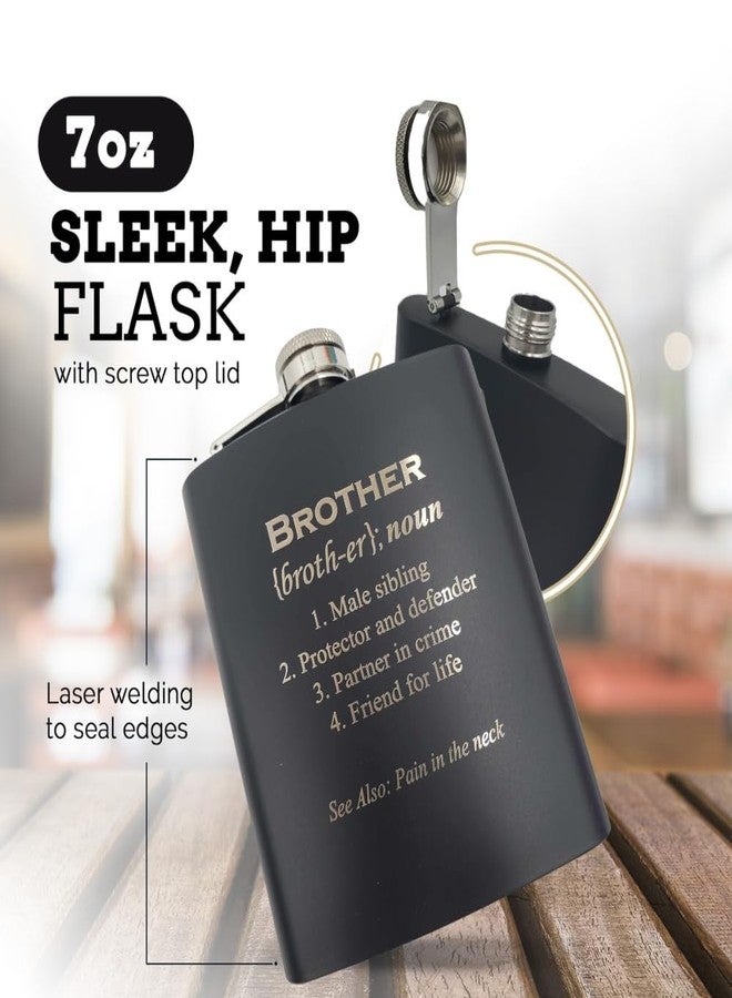 Pretty Inappropriate Funny Birthday Gifts for Brother from Sister, Adult Brother Gifts, Brother of the Bride Gifts, Gift for Brother Birthday, Brother Birthday Gift, Gifts for Older Brother, Rakhi for Brother, Hip Flask - Image 2